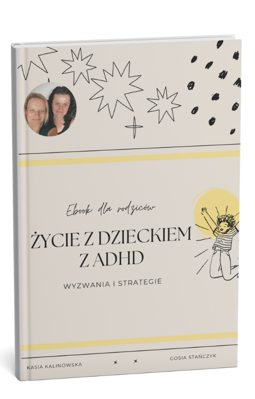 Mockup ebooka Życie z dzieckiem z ADHD