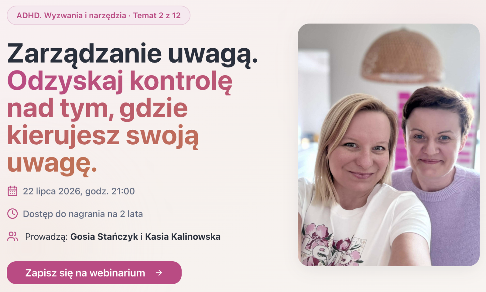 ADHD. Wyzwania i narzędzia: Zarządzanie uwagą